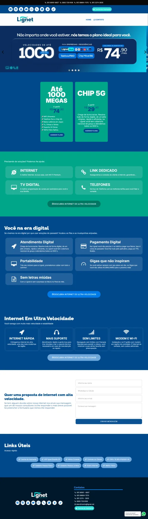 site lignet provedor site lignet provedor