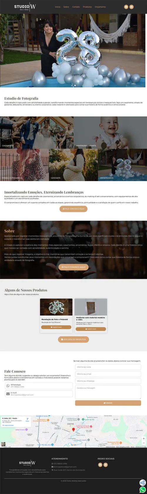 site studio w foto e filme site studio w foto e filme